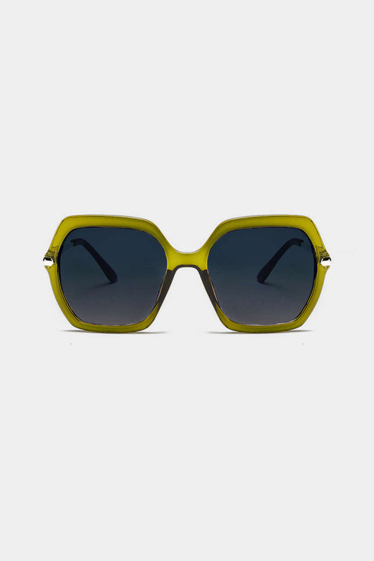 VERDE | SQUARE SUNGLASSES GREEN ONE SIZE