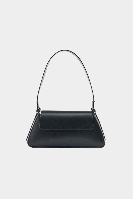 Faux Leather Shoulder Bag BLACK ONE SIZE