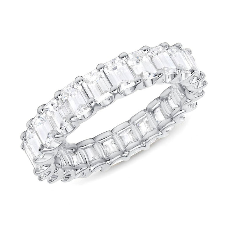 NOVA EMERALD ETERNITY BAND Silver