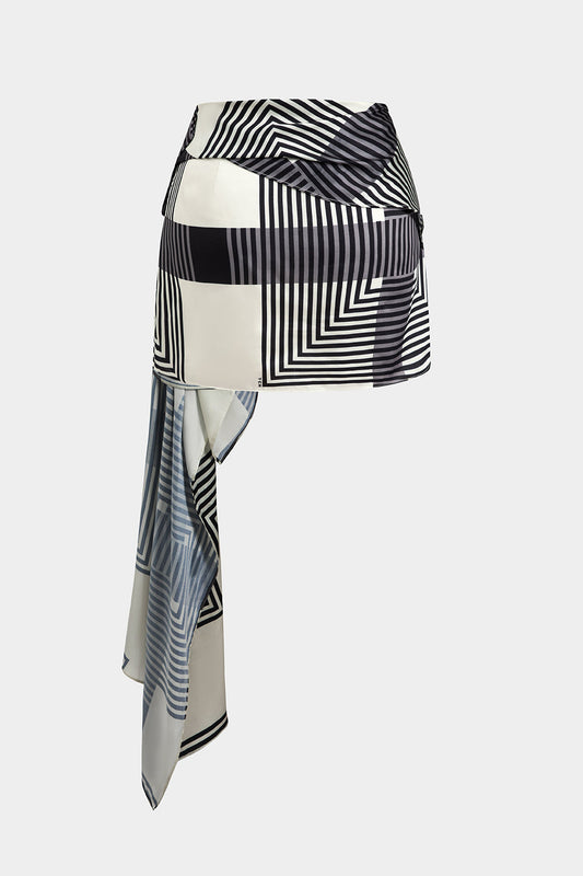 LYRA | GRAPHIC DRAPED SKIRT