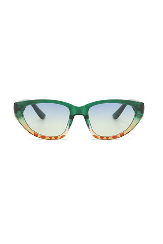 Ombre Cat-eye Sunglasses GREEN ONE SIZE