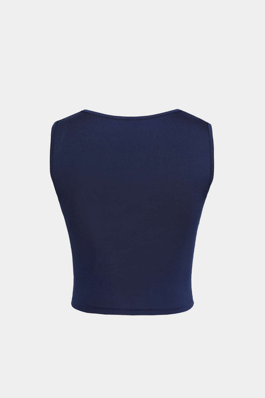NOVA | SQUARE NECK CROP BLUE