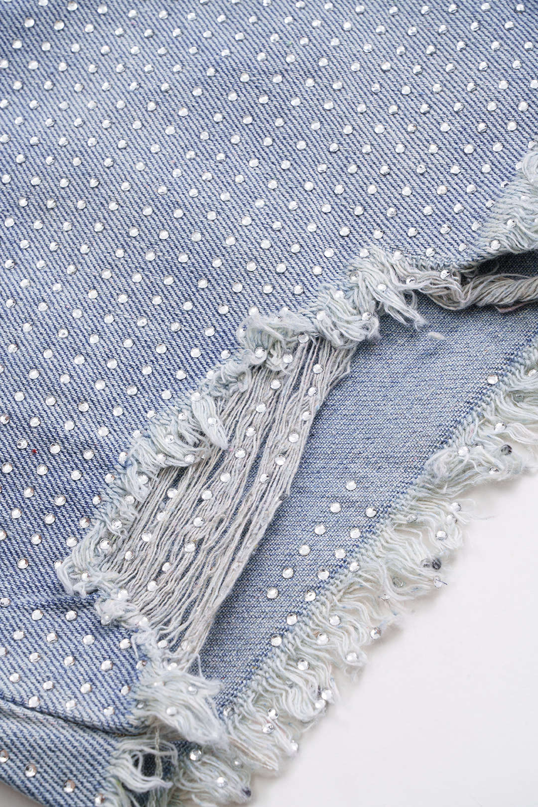 LEONIE | RHINESTONE DENIM SHORTS
