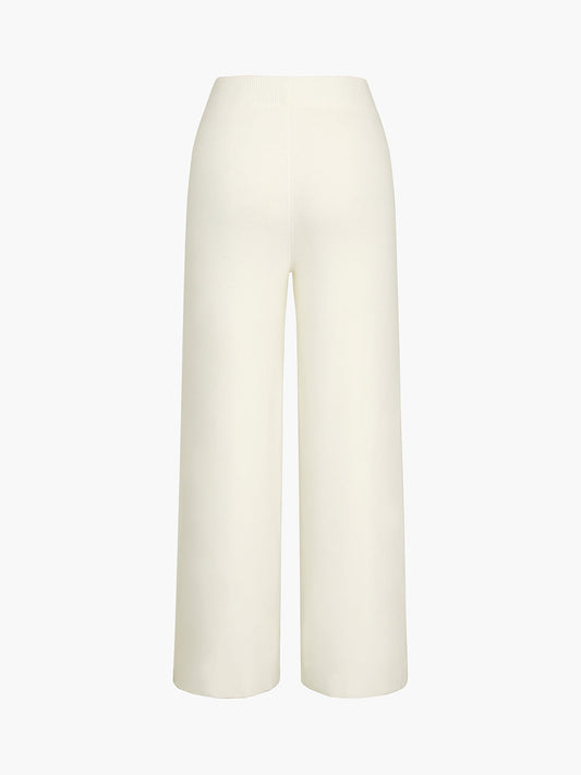 MILANO | KNIT DRAWSTRING PANTS WHITE