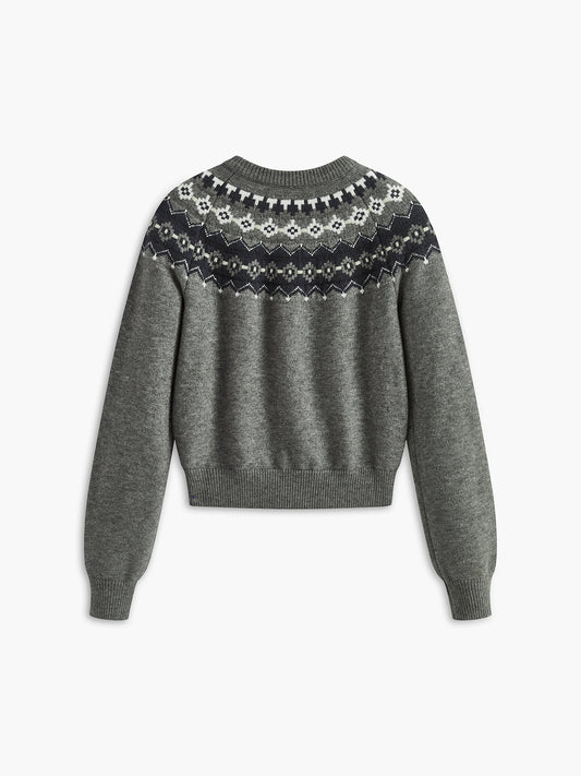 AURORA | FAIR ISLE YOKE CARDIGAN