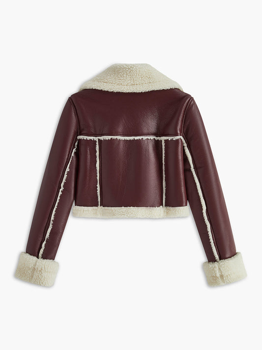 AMARA | CROPPED SHEARLING JACKET