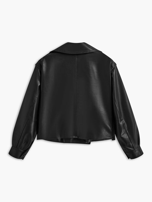 ZARETH | ASYMMETRICAL LEATHER JACKET