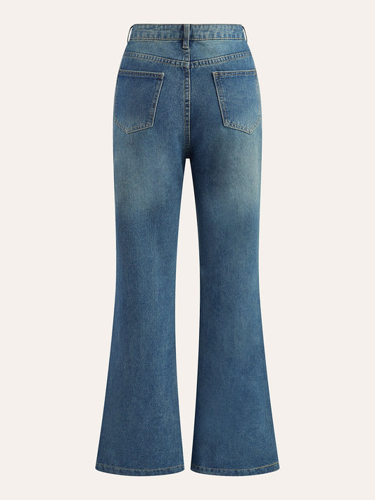 FIRENZE | BUTTON DOWN FLARE JEANS