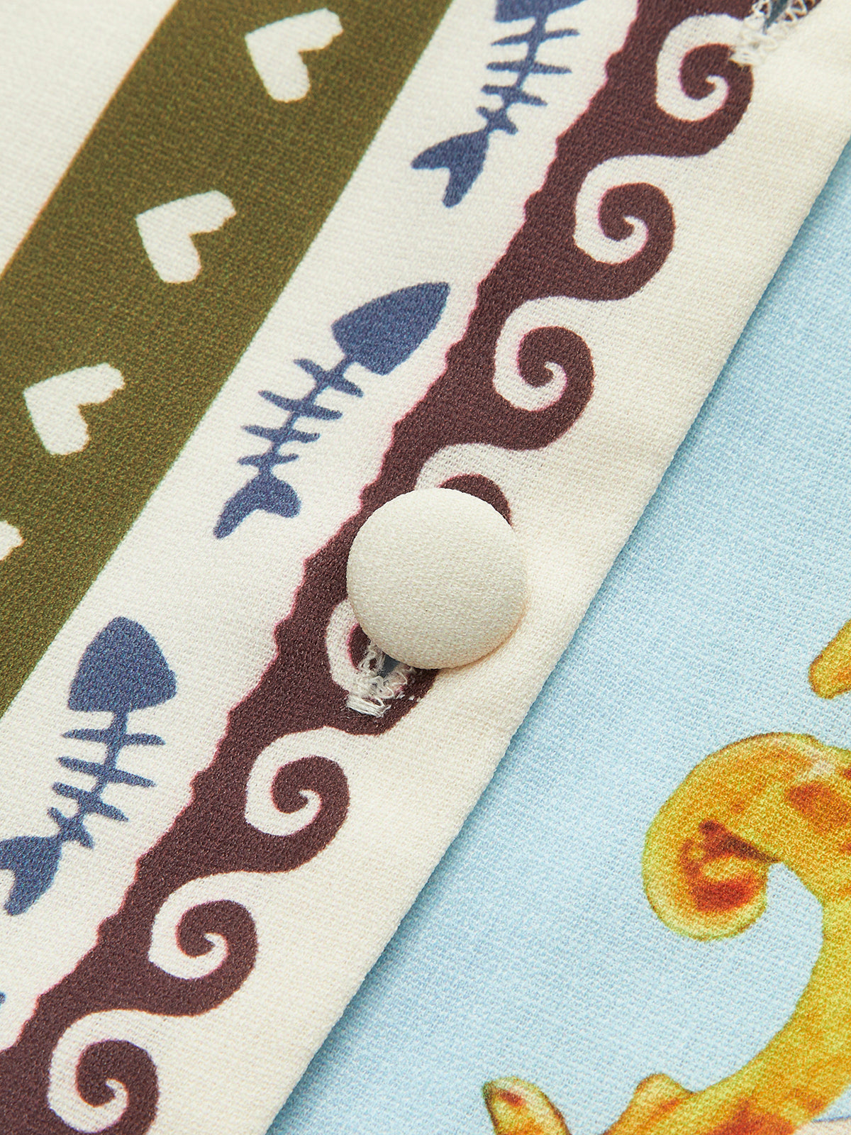 Printed Shirt With Drawstring Pants Set Multicolor