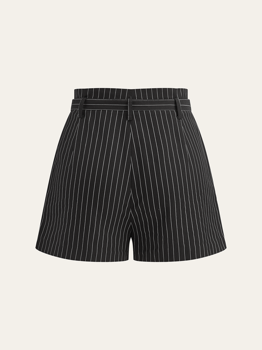 VIVIENNE | PINSTRIPE SHORTS BLACK