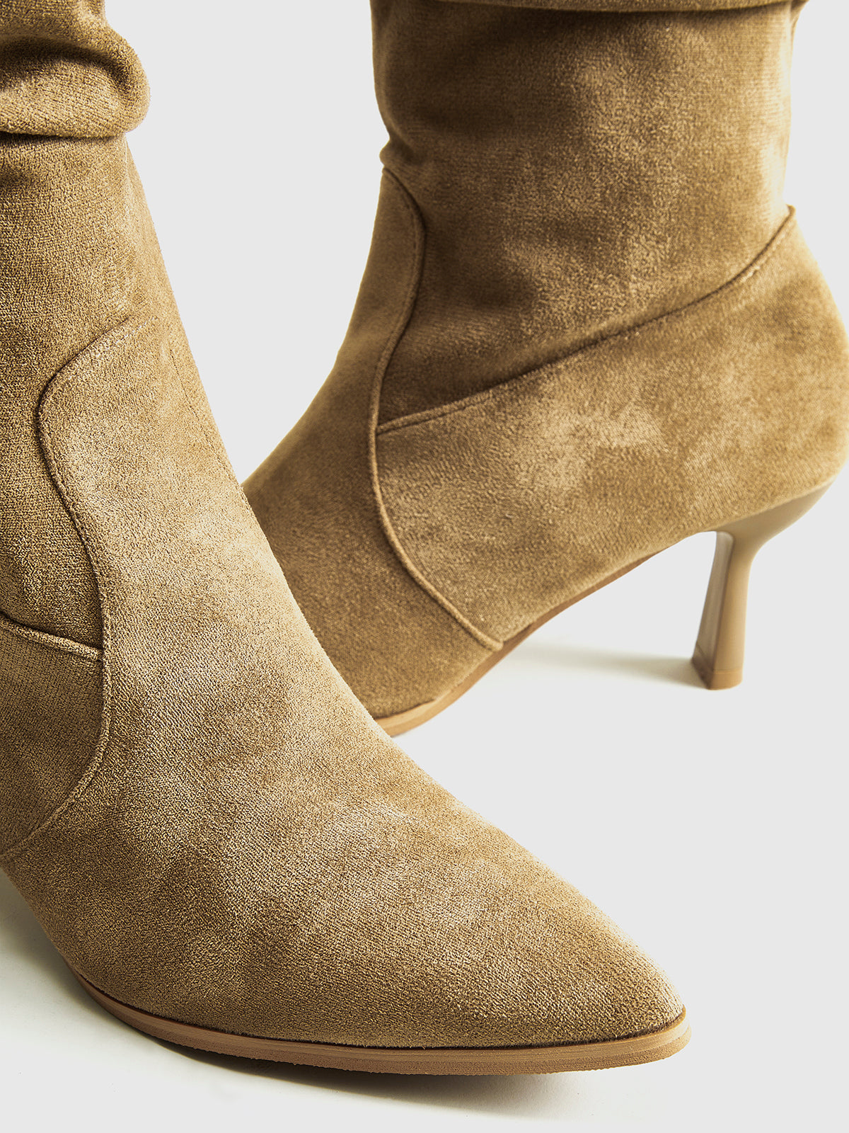 SAVONA | SLOUCH SUEDE BOOTS KHAKI