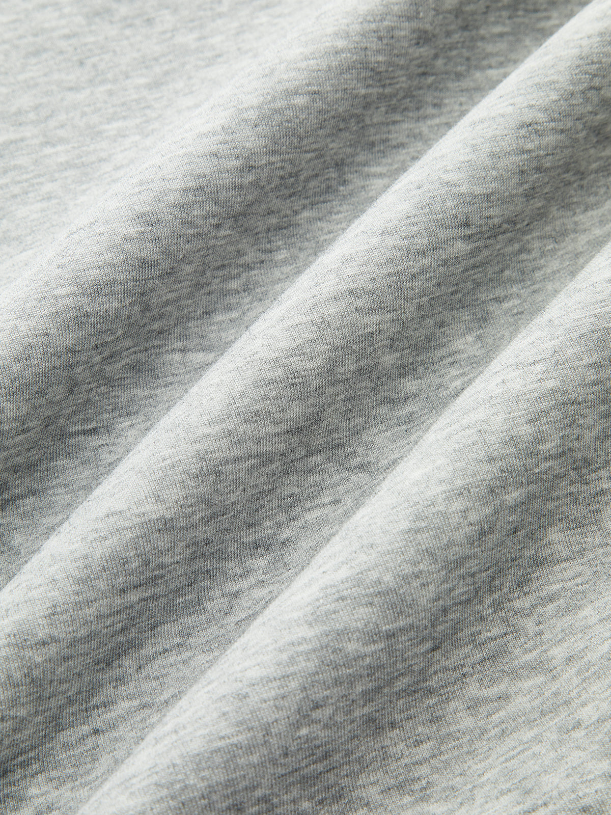 Denim Collar Metal Button Polo Sweatshirt Grey