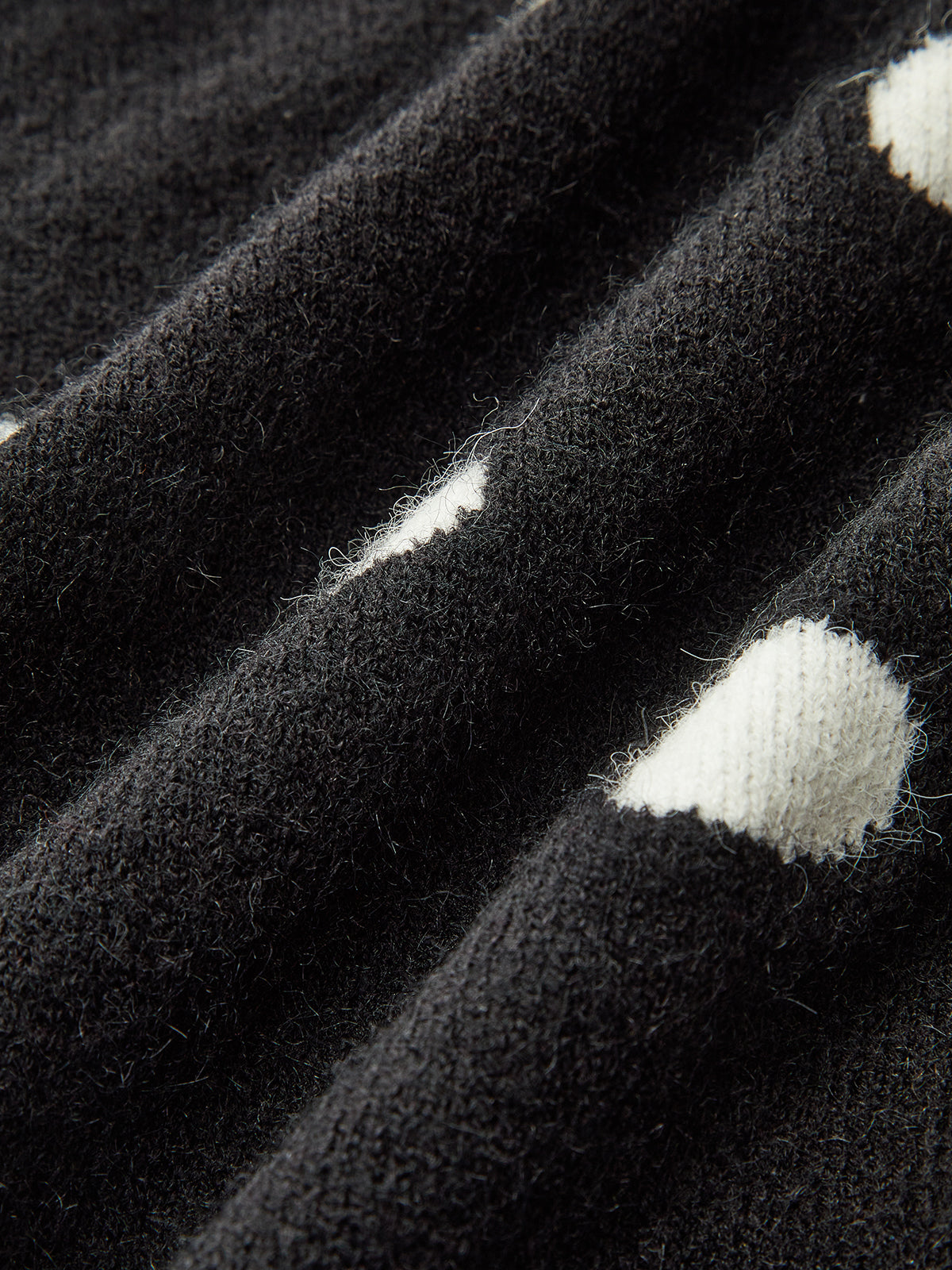 LUNA | DOT SCALLOP CARDIGAN BLACK