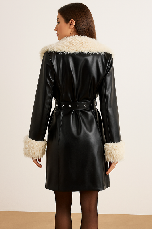 SORRENTO | BELTED FAUX FUR JACKET