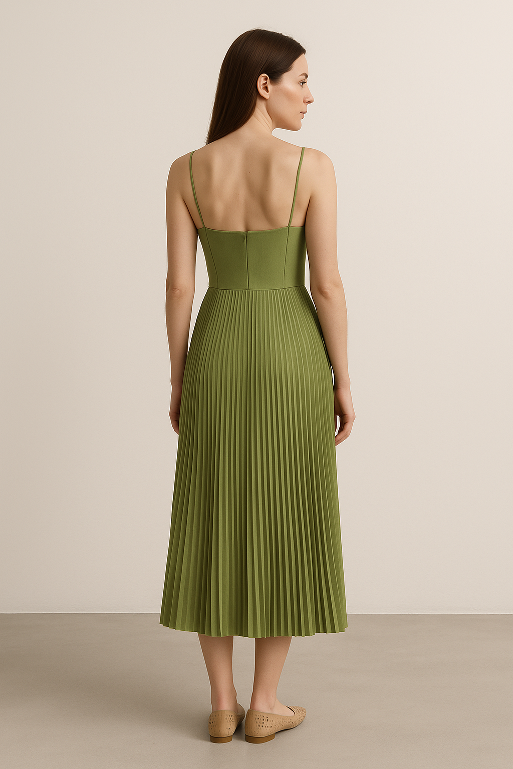 CAMILE | CLASSIC CHARM DRESS GREEN XL