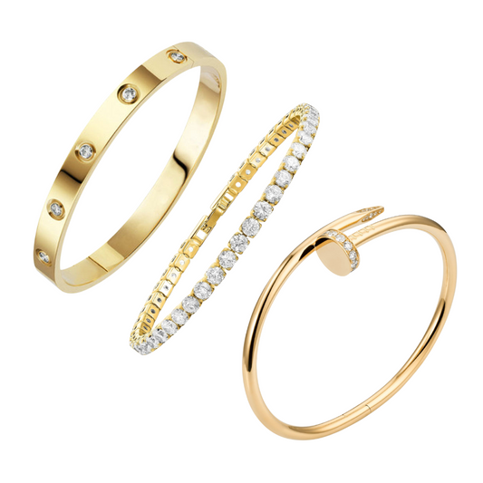 URELIA RADIANT BANGLE TRIO - GOLD