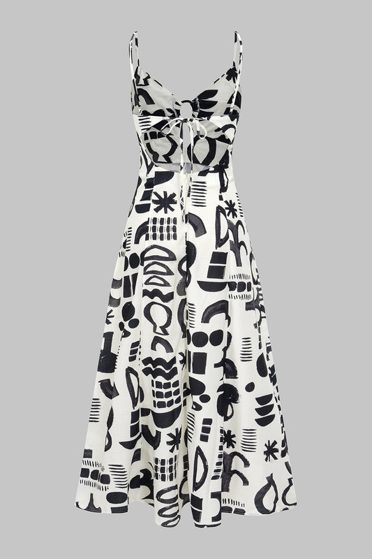 CATALINA | ABSTRACT PRINT MIDI DRESS