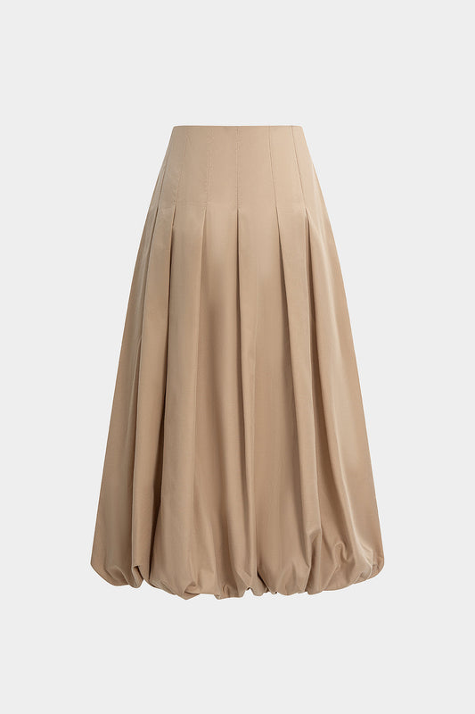 ISABELLE | PLEATED BALLOON MIDI SKIRT