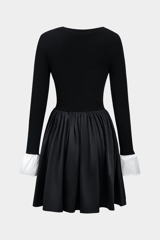 VIOLET | CONTRAST CUFF MINI DRESS