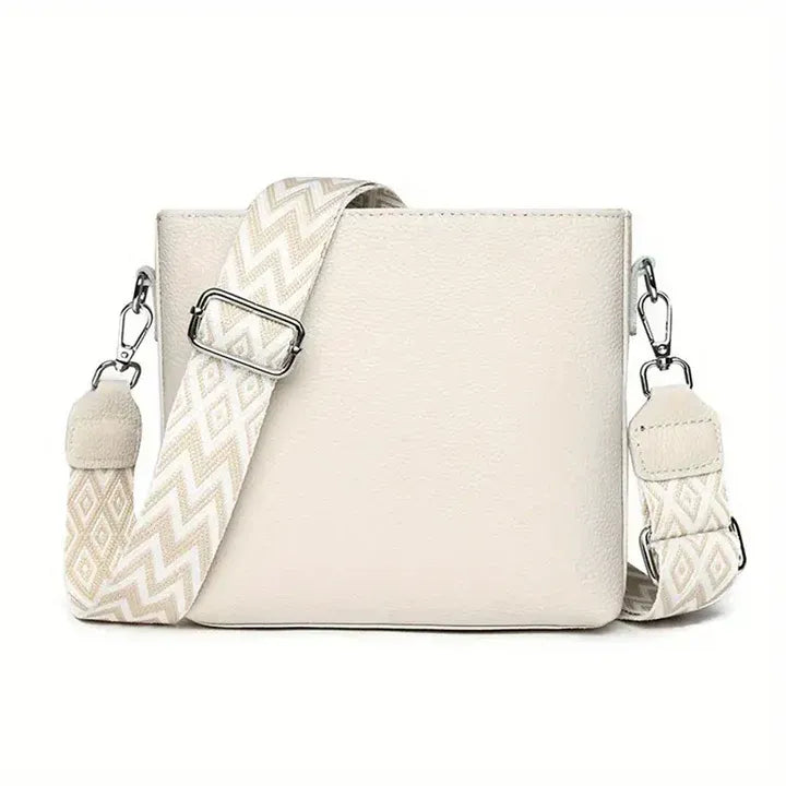 TALIA | STRIPED BAG WHITE