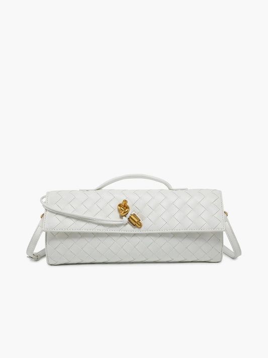 SIENNA CLUTCH BAG WHITE