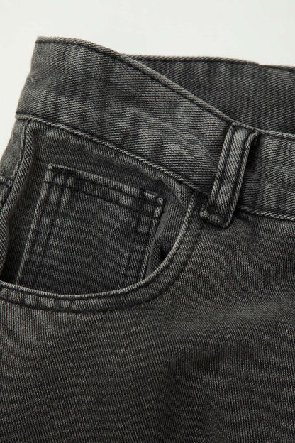 NOÉMI | BLACK CARGO JEANS WASH BLUE