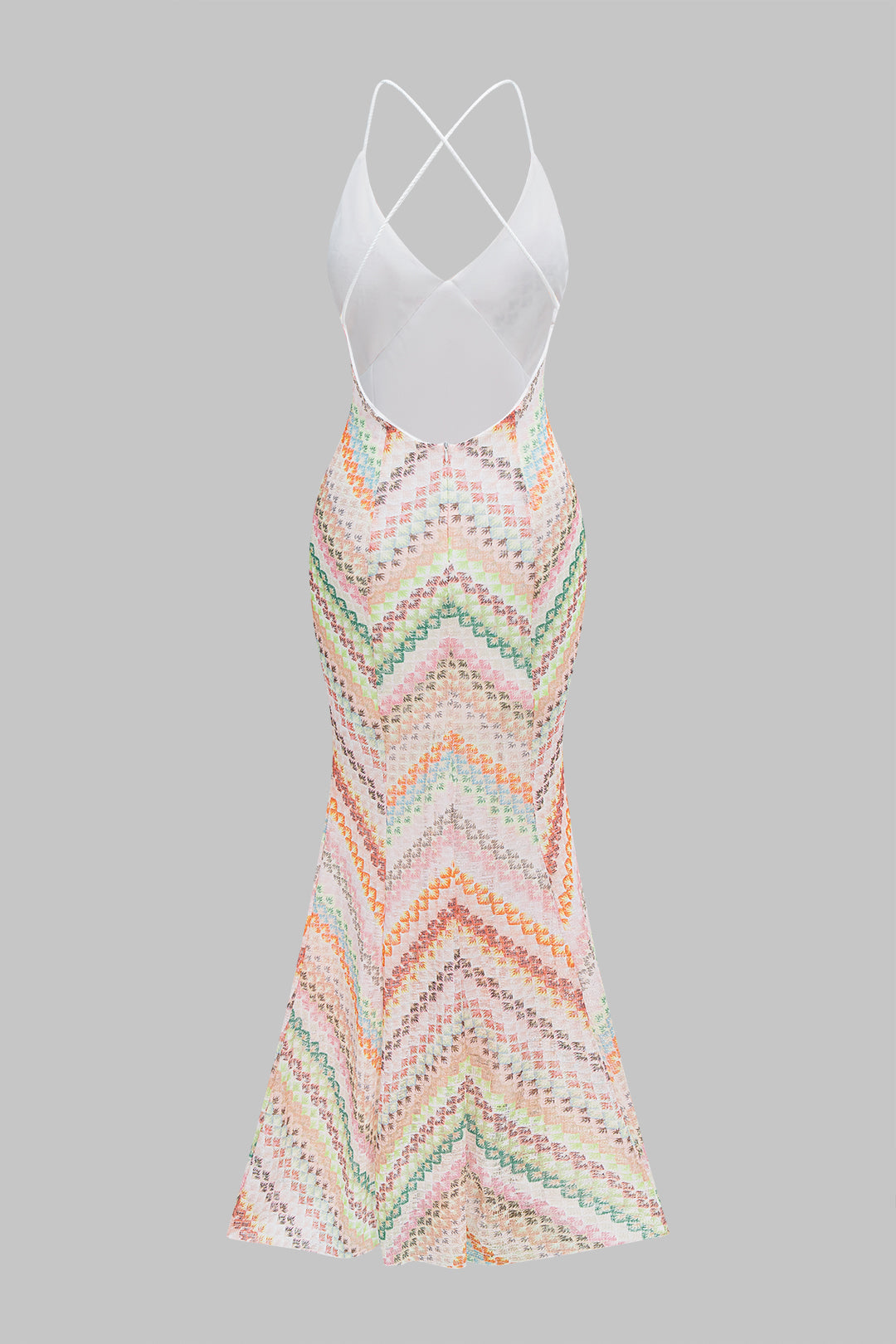 LUVYA | CHEVRON MAXI SLIP DRESS MULTICOLOR