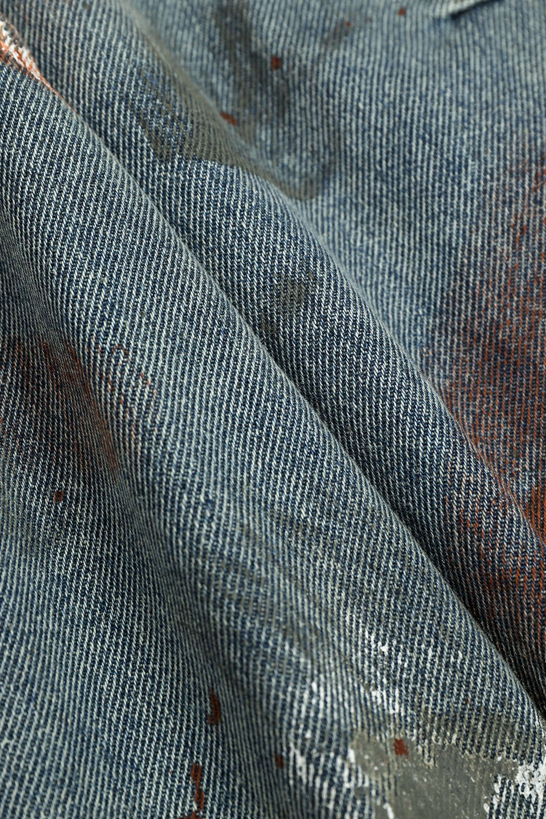 Graffiti Denim Washed Button Pocket Zipper Wide Leg Jeans BABY BLUE