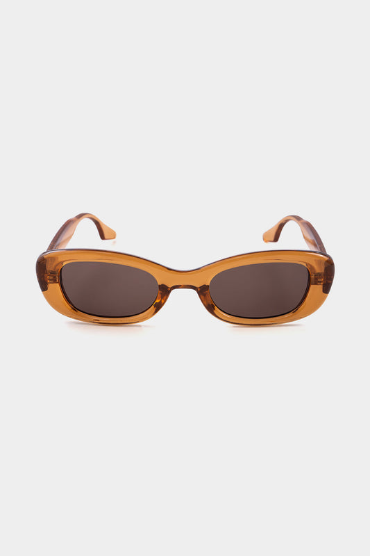HONEY | RECTANGULAR SUNGLASSES BROWN ONE SIZE