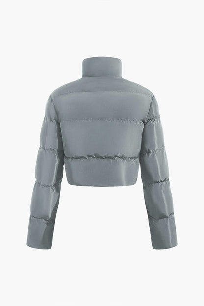KORIN | CROPPED PUFFER JACKET GRAY