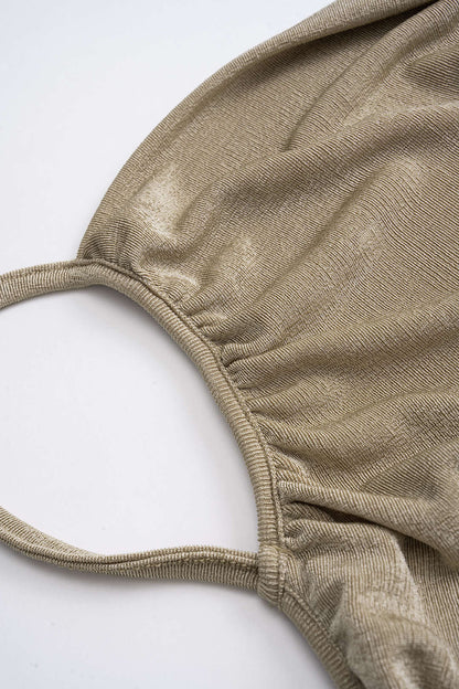 KRISS | DRAPED VELVET MIDI DRESS