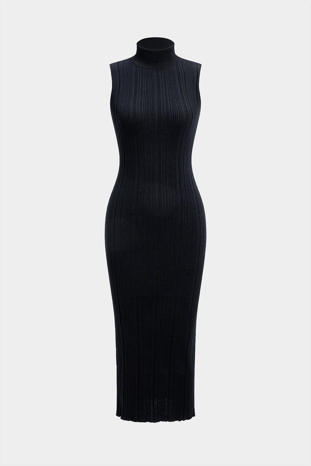 NOCTIS | RIBBED TURTLENECK MIDI DRESS
