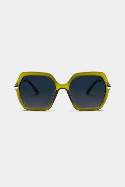 VERDE | SQUARE SUNGLASSES GREEN ONE SIZE