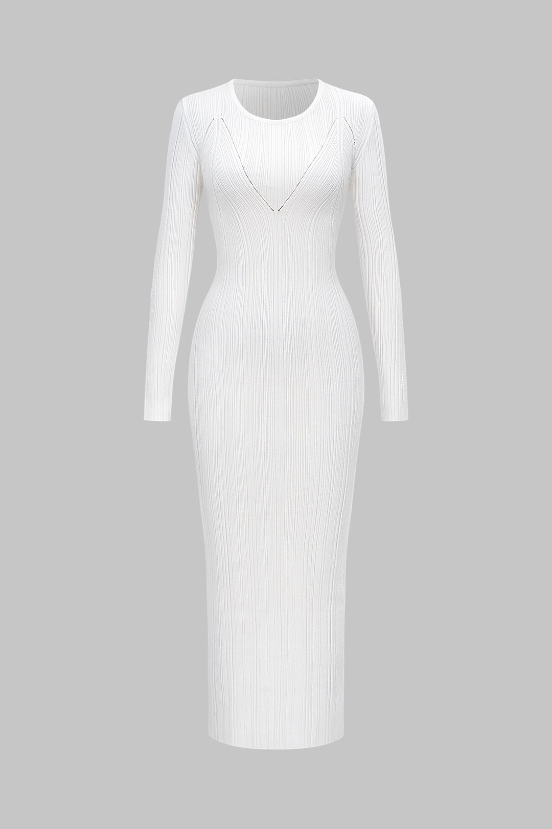 NATALIA | WHITE KNIT MAXI DRESS WHITE