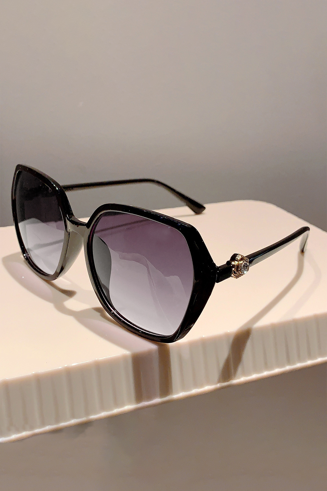 Gradient Lens Sunglasses BLACK ONE SIZE