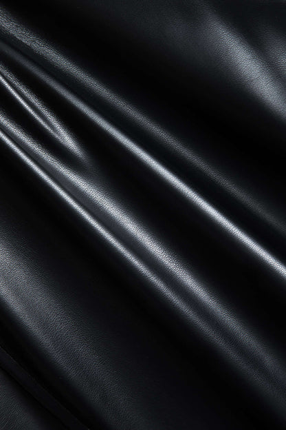 MAELYS | PEPLUM FAUX LEATHER JACKET