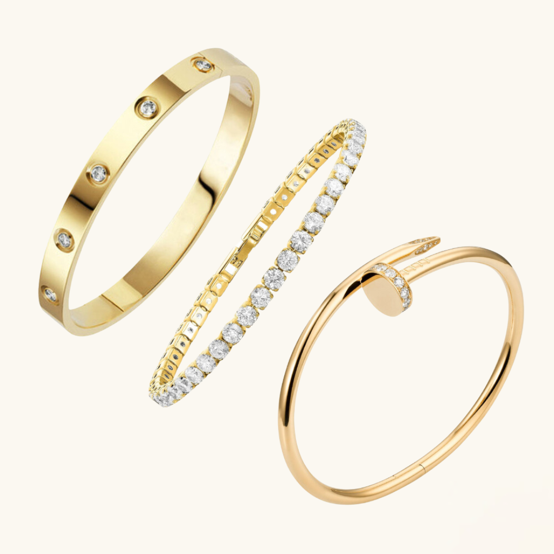 URELIA RADIANT BANGLE TRIO - GOLD