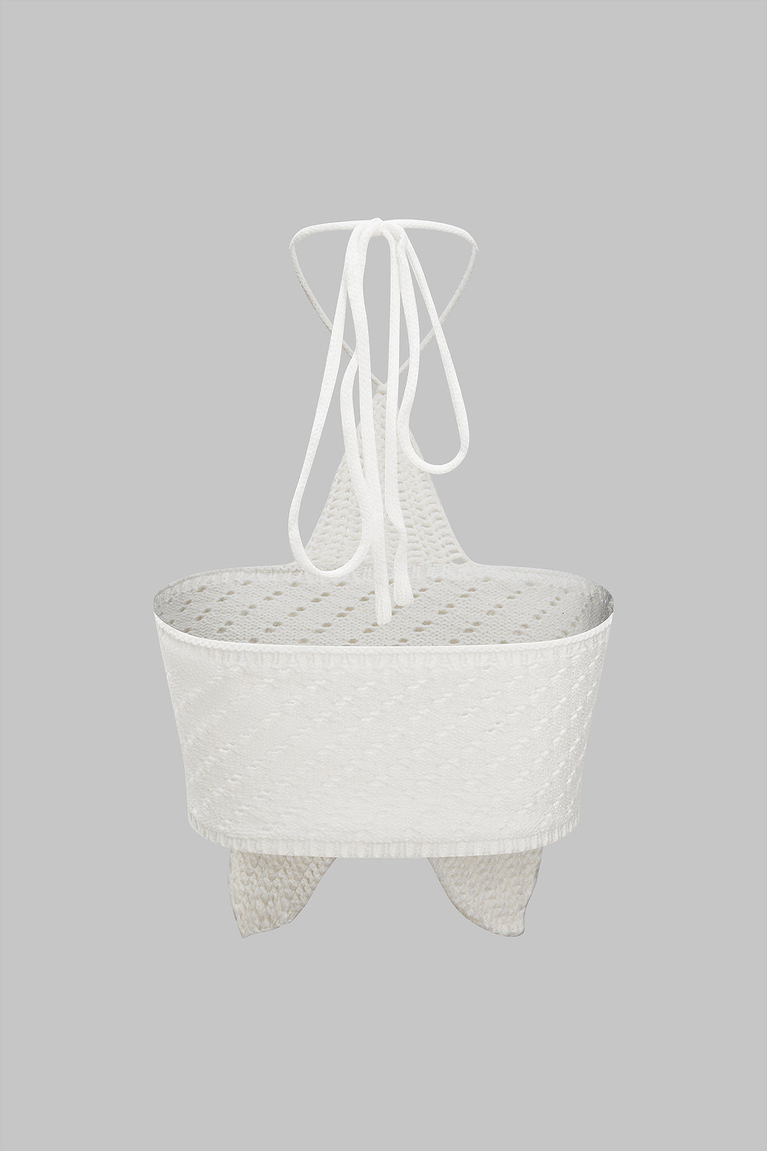 ESTRELLA | CROCHET HALTER TOP IVORY