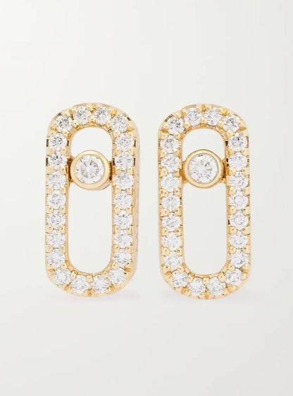 LUMINA | DIAMOND LINK EARRINGS GOLD