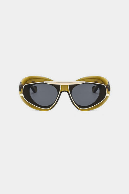 Cat-Eye Frame Sunglasses GOLD ONE SIZE