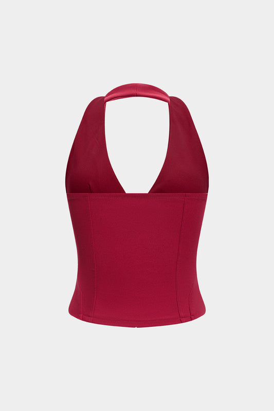 AMARÉ | CORSET TOP RED