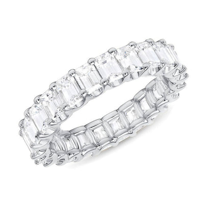 NOVA EMERALD ETERNITY BAND Silver