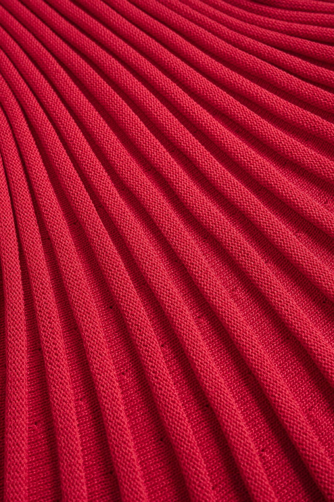 SOFIA | RED RIBBED SKATER DRESS RED