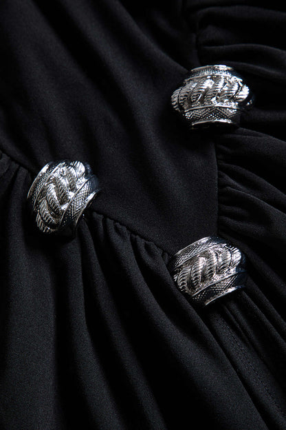 ELEONORA | DRAPED EMBELLISHED MAXI DRESS