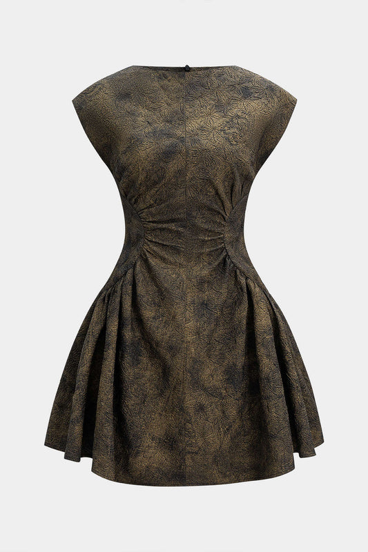 ISOLDE | METALLIC BROCADE MINI DRESS