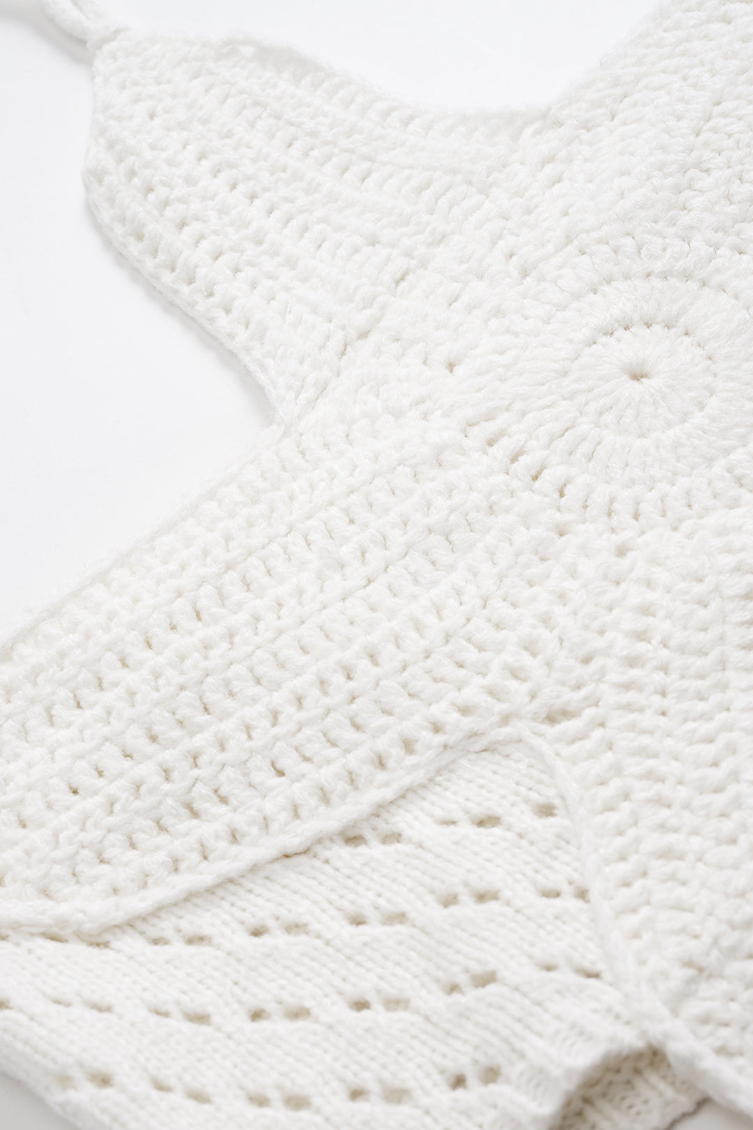 ESTRELLA | CROCHET HALTER TOP IVORY