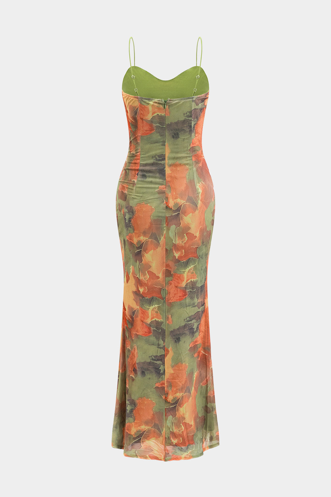 LUNARIA | LACE UP SLIP DRESS ORANGE