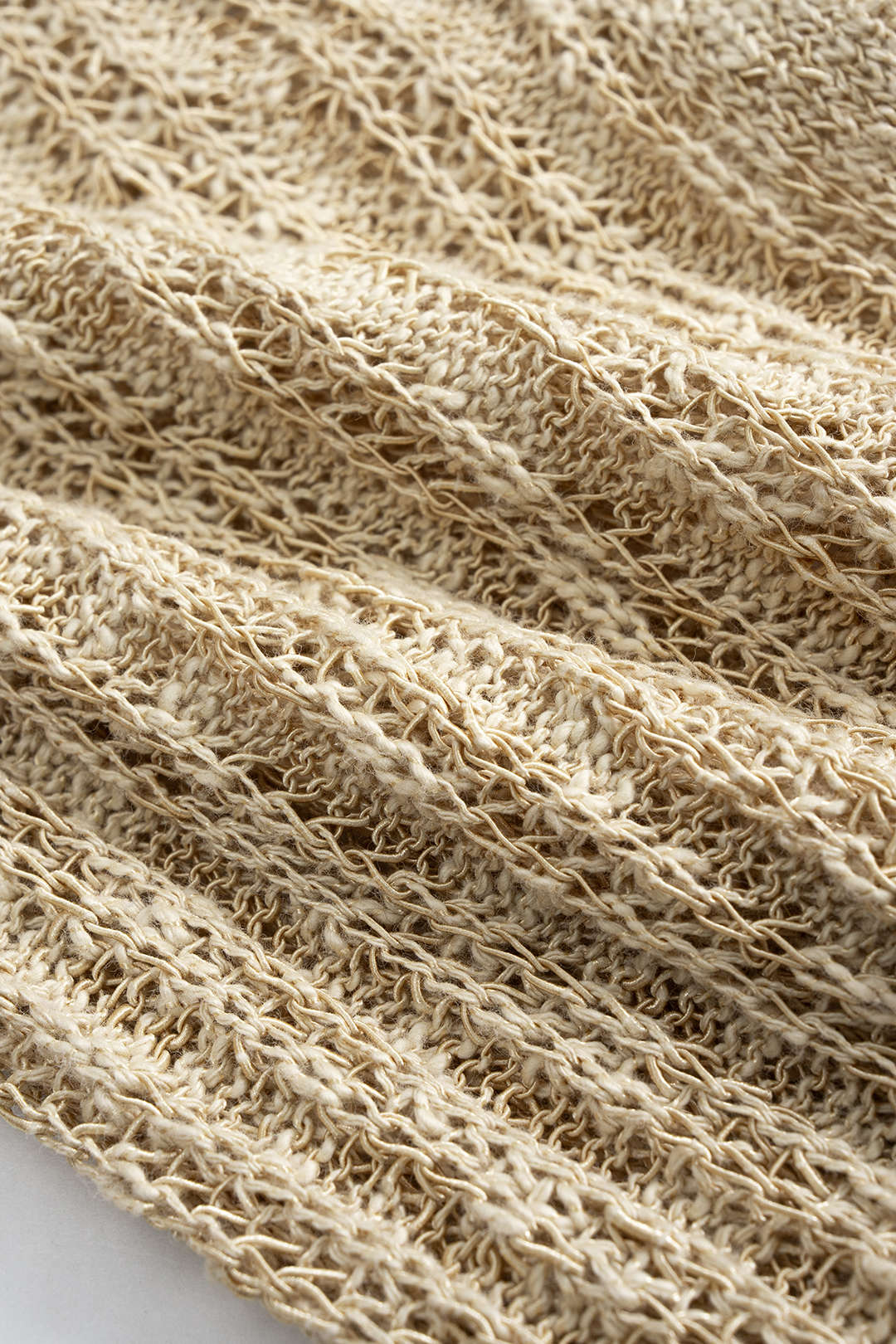 SORAYA | METALLIC KNIT CARDIGAN BEIGE