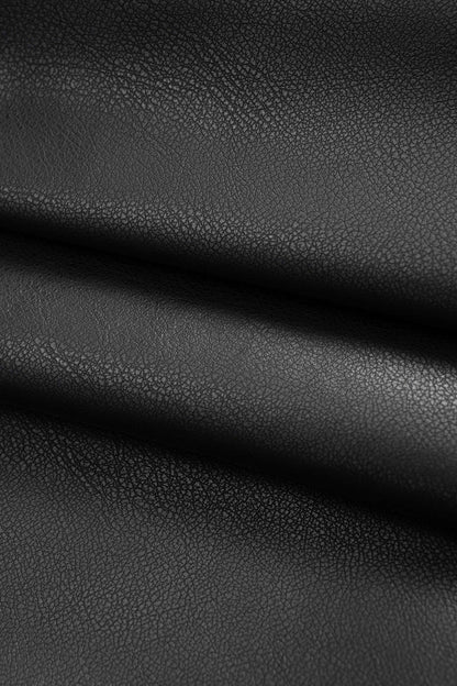 Faux Leather Ruched Skirt