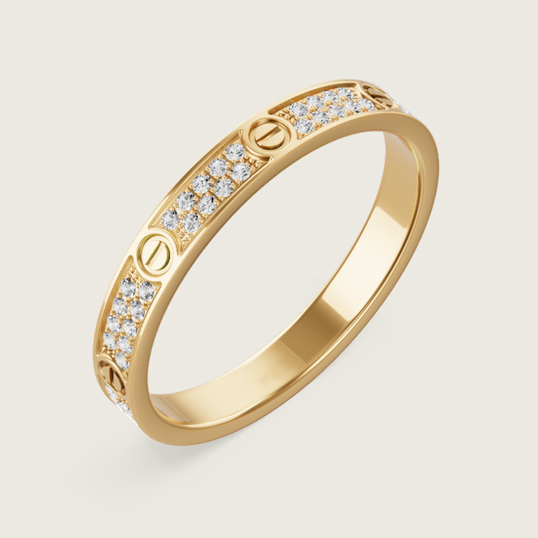 VINCULUM PAVÉ BAND Gold